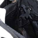 PRADA Tote Bag Nylon Black Silver Auth 158383-19