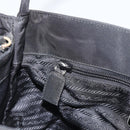 PRADA Tote Bag Nylon Black Silver Auth 158383-20