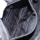 PRADA Tote Bag Nylon Black Silver Auth 158383-21