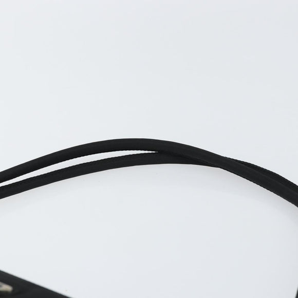 PRADA Tote Bag Nylon Black Silver Auth 158383