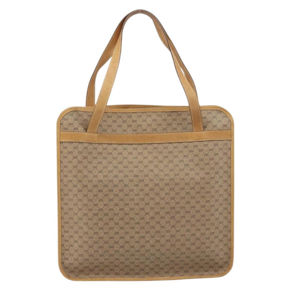 GUCCI Micro GG Supreme Tote Bag PVC Beige Gold 14 002 4428 Auth 158385