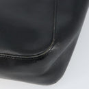 GUCCI Web Sherry Line Hand Bag Leather Black Silver 73984 Auth 158386-12