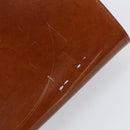 CARTIER PANTHERE Tote Bag Patent leather Brown Silver Auth 158387-15