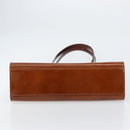 CARTIER PANTHERE Tote Bag Patent leather Brown Silver Auth 158387-9