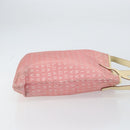 BVLGARI Logo Mania Tote Bag Canvas Pink Silver Auth 158388-3