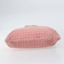 BVLGARI Logo Mania Tote Bag Canvas Pink Silver Auth 158388-5