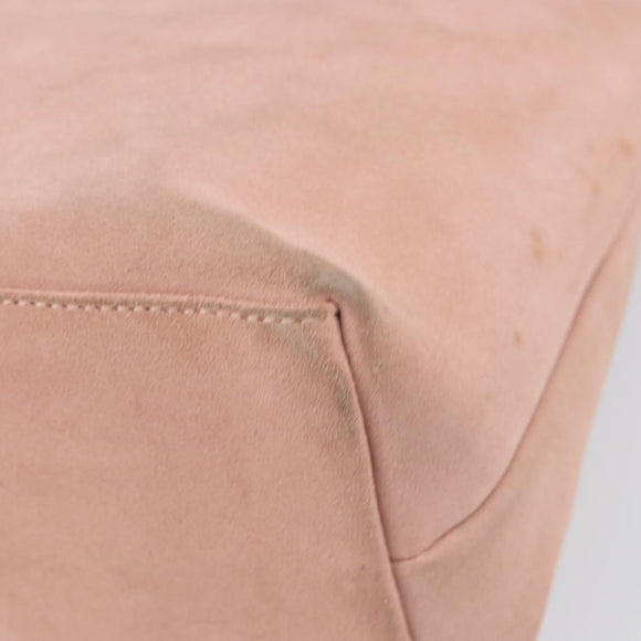 GUCCI Hand Bag Suede Pink Gold 001 3386 1705 Auth 158392