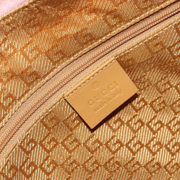 GUCCI Hand Bag Suede Pink Gold 001 3386 1705 Auth 158392