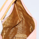 GUCCI Hand Bag Suede Pink Gold 001 3386 1705 Auth 158392-19