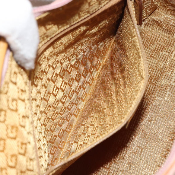 GUCCI Hand Bag Suede Pink Gold 001 3386 1705 Auth 158392