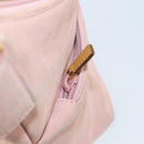 GUCCI Hand Bag Suede Pink Gold 001 3386 1705 Auth 158392-22