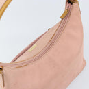 GUCCI Hand Bag Suede Pink Gold 001 3386 1705 Auth 158392-6