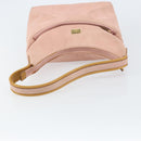 GUCCI Hand Bag Suede Pink Gold 001 3386 1705 Auth 158392-7