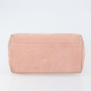GUCCI Hand Bag Suede Pink Gold 001 3386 1705 Auth 158392-9