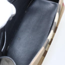 BURBERRY Shoulder Bag Leather Black Gold Auth 158393-12