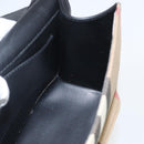 BURBERRY Shoulder Bag Leather Black Gold Auth 158393-17