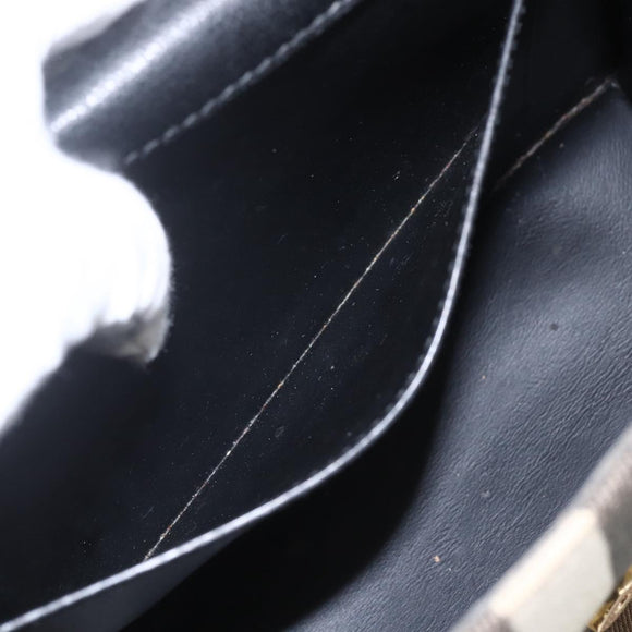 BURBERRY Shoulder Bag Leather Black Gold Auth 158393