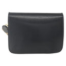 BURBERRY Shoulder Bag Leather Black Gold Auth 158393-2