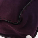 PRADA Shoulder Bag Suede Purple Gold Auth 158394-12
