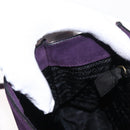 PRADA Shoulder Bag Suede Purple Gold Auth 158394-19