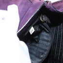 PRADA Shoulder Bag Suede Purple Gold Auth 158394-22