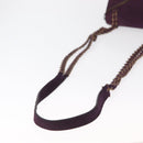 PRADA Shoulder Bag Suede Purple Gold Auth 158394-7