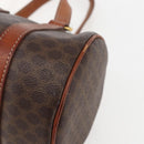 CELINE Macadam Canvas Hand Bag PVC Leather Brown Gold Auth 158396-9