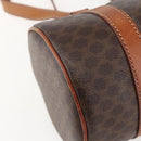 CELINE Macadam Canvas Hand Bag PVC Leather Brown Gold Auth 158396-14