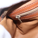 CELINE Macadam Canvas Hand Bag PVC Leather Brown Gold Auth 158396-19