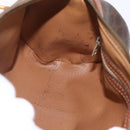 CELINE Macadam Canvas Hand Bag PVC Leather Brown Gold Auth 158396-21