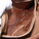 CELINE Macadam Canvas Hand Bag PVC Leather Brown Gold Auth 158396-11