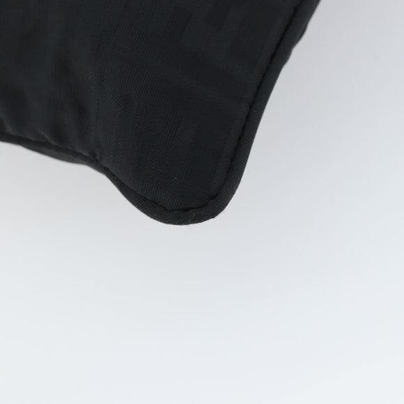 FENDI Zucca Canvas Tote Bag Black Silver Auth 158397