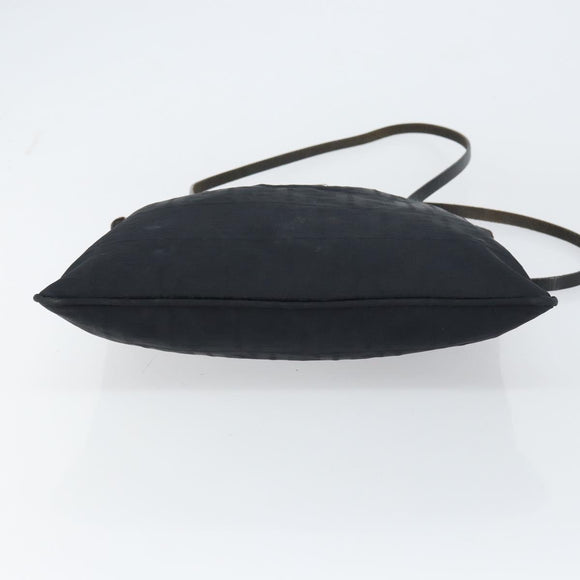 FENDI Zucca Canvas Tote Bag Black Silver Auth 158397