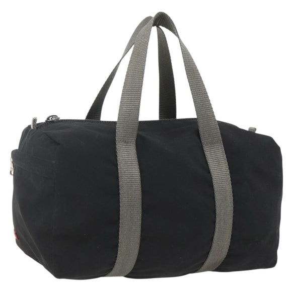 PRADA Sports Hand Bag Nylon Black Silver Auth 158398
