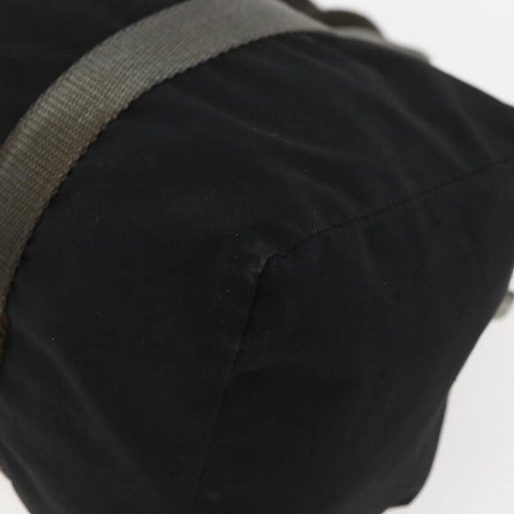 PRADA Sports Hand Bag Nylon Black Silver Auth 158398