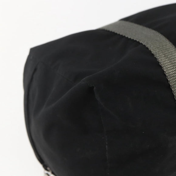 PRADA Sports Hand Bag Nylon Black Silver Auth 158398