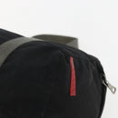PRADA Sports Hand Bag Nylon Black Silver Auth 158398-15