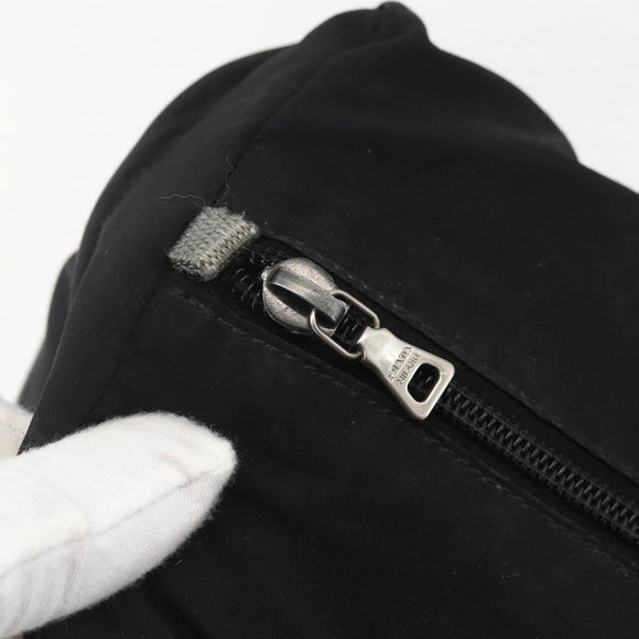 PRADA Sports Hand Bag Nylon Black Silver Auth 158398