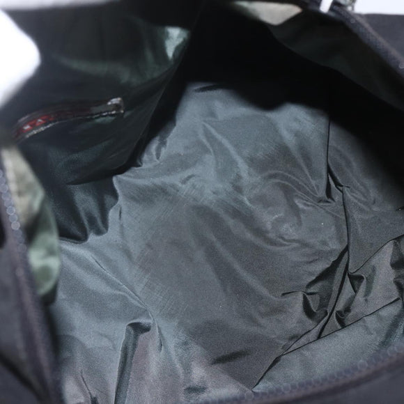 PRADA Sports Hand Bag Nylon Black Silver Auth 158398
