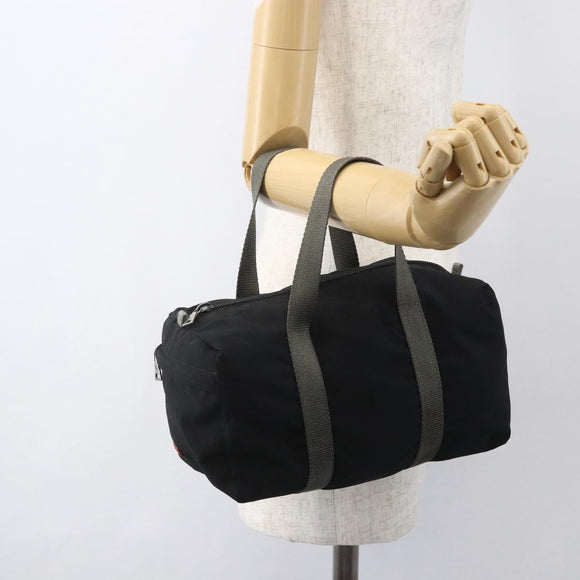 PRADA Sports Hand Bag Nylon Black Silver Auth 158398