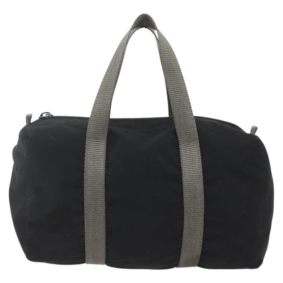 PRADA Sports Hand Bag Nylon Black Silver Auth 158398