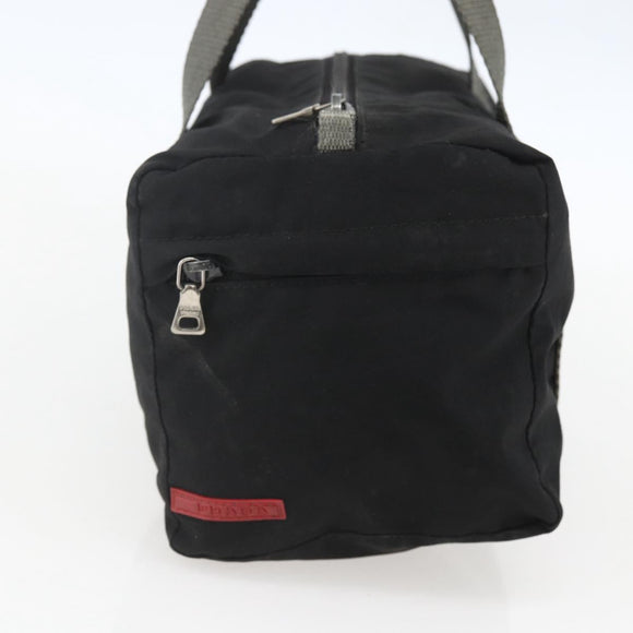 PRADA Sports Hand Bag Nylon Black Silver Auth 158398