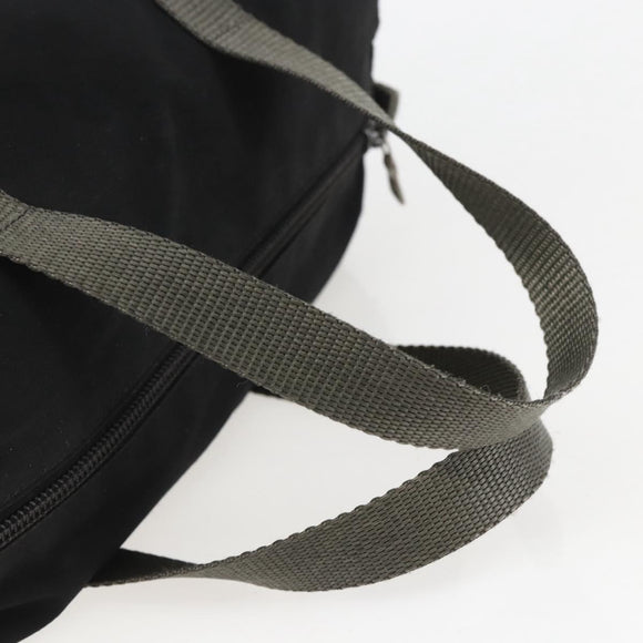 PRADA Sports Hand Bag Nylon Black Silver Auth 158398