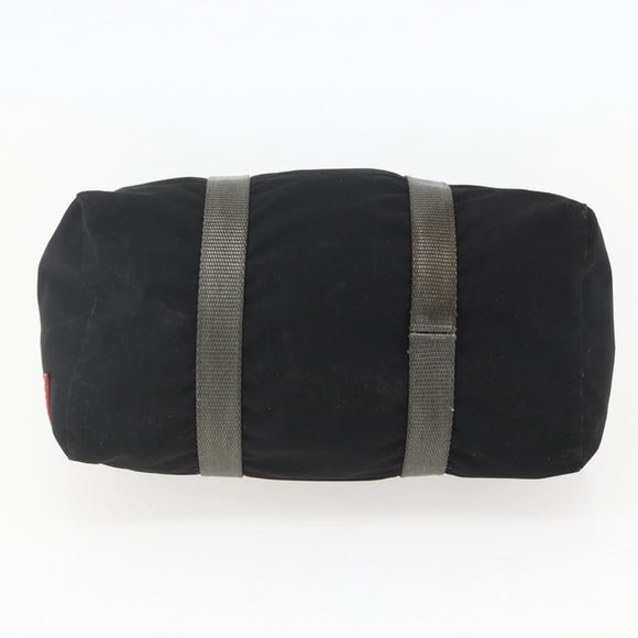 PRADA Sports Hand Bag Nylon Black Silver Auth 158398