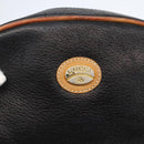 GUCCI Shoulder Bag Leather Black Gold Auth 158401-19