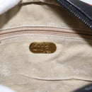 GUCCI Shoulder Bag Leather Black Gold Auth 158401-10