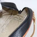 GUCCI Shoulder Bag Leather Black Gold Auth 158401-21