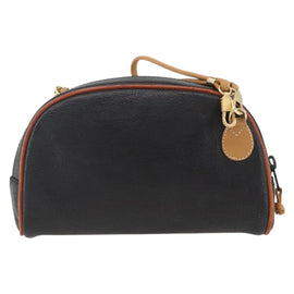 GUCCI Shoulder Bag Leather Black Gold Auth 158401 - 0