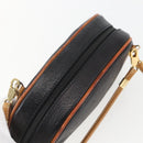 GUCCI Shoulder Bag Leather Black Gold Auth 158401-6