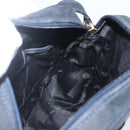 Salvatore Ferragamo Shoulder Bag Suede Navy Gold Auth 158402-17
